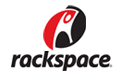 Rackspace logo featuring a stylized figure in red and black, representing cloud hosting and technology services.
